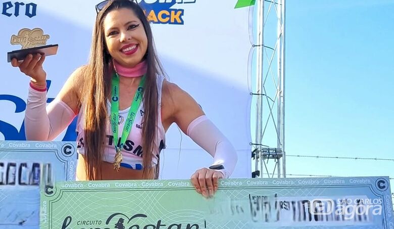 Joana fez uma boa prova e esteve no pódio - Crédito: Divulgação