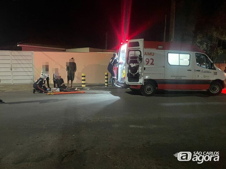 Ciclista fica ferido após colisão com moto no Jardim Pacaembu -