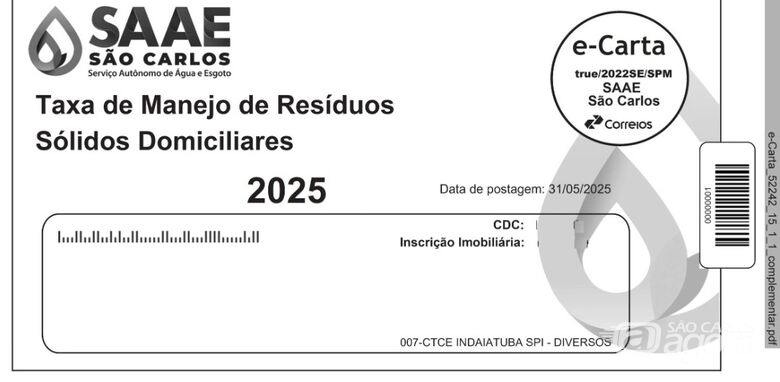 Carne Taxa do Lixo - 