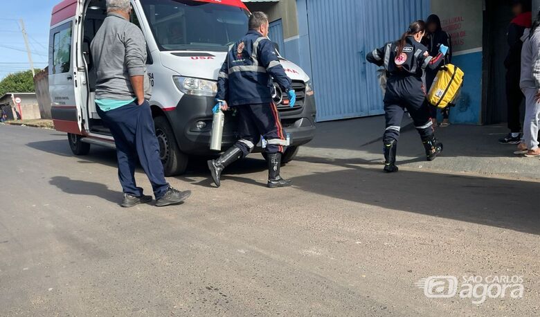 Samu chegando ao local - Crédito: Lourival Izaque