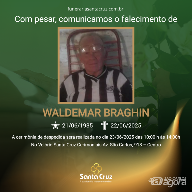 Grupo Santa Cruz informa notas de falecimento - 