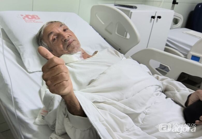 Idoso que foi assaltado e esfaqueado no dia 21 em Porto Ferreira deixa a UTI - Crédito: Arquivo pessoal 