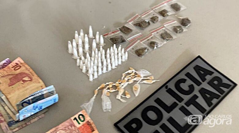 Homem é detido por tráfico de drogas no Jardim Icaraí em Ibaté - Crédito: divulgação
