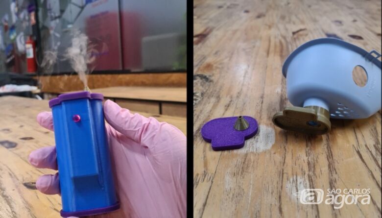 Na foto, um vape com adaptações para a nova função. - 