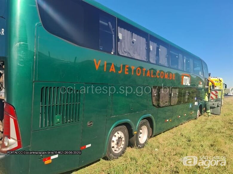 Acidente entre ônibus e caminhão causa congestionamento na WL - Crédito: Artesp