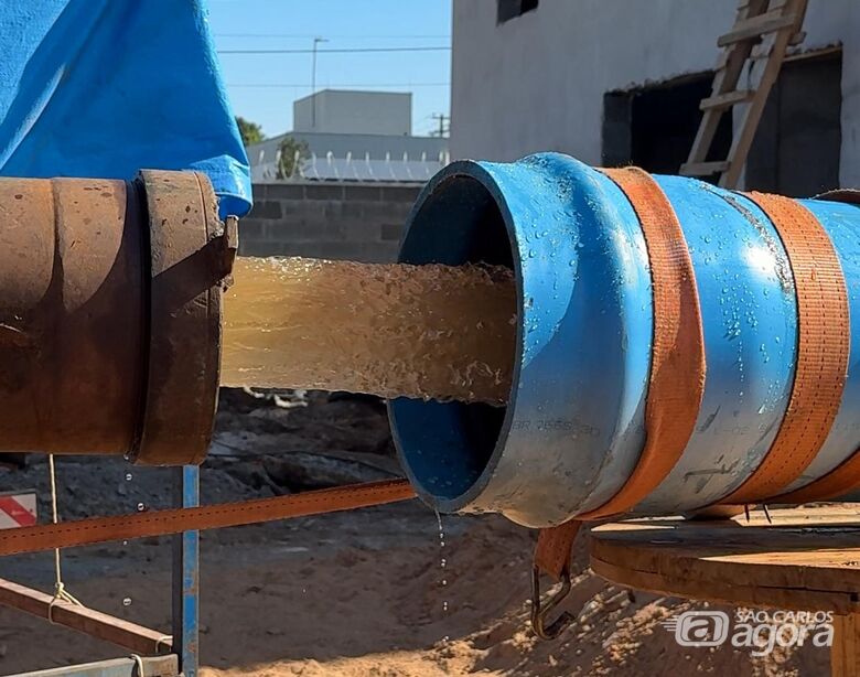 SAAE realizou teste de vazão - Crédito: divulgação
