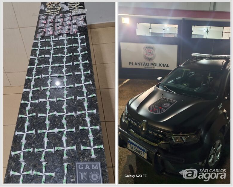 Dupla abandona drogas após ser flagrada pelo GAM -