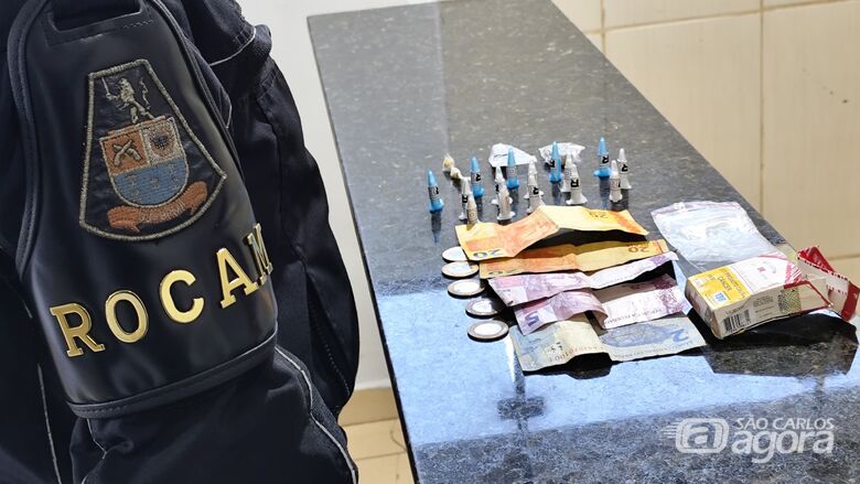 Homem é detido pela ROCAM por tráfico de drogas no Santa Angelina - Crédito: Maycon Maximino