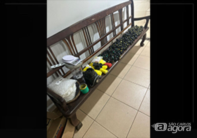 Homem é preso com mais de 6 kg de drogas durante operação da Força Tática em São Carlos - Crédito: Maycon Maximino 