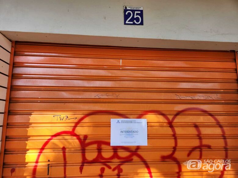 Box interditado - Crédito: divulgação PMSC