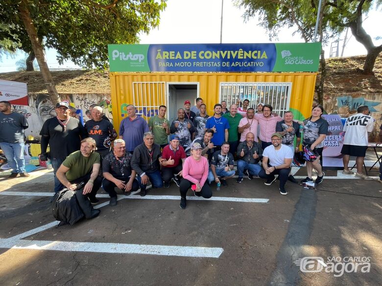 Ponto de apoio para Motoboys é inaugurado  - Crédito: Lourival Izaque 