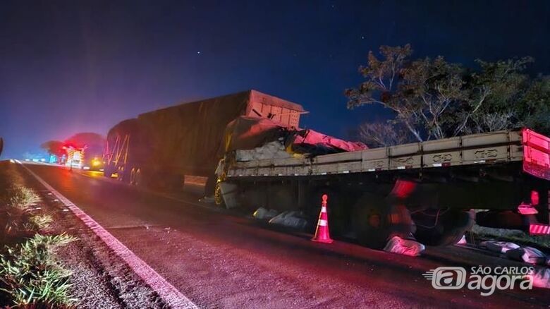 Motorista morre em colisão entre caminhões na Washington Luís - Crédito: CCI Artesp