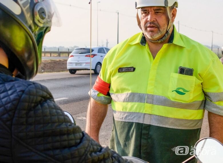 "Pit Stop Motociclista" instala antenas corta-pipas - Crédito: divulgação
