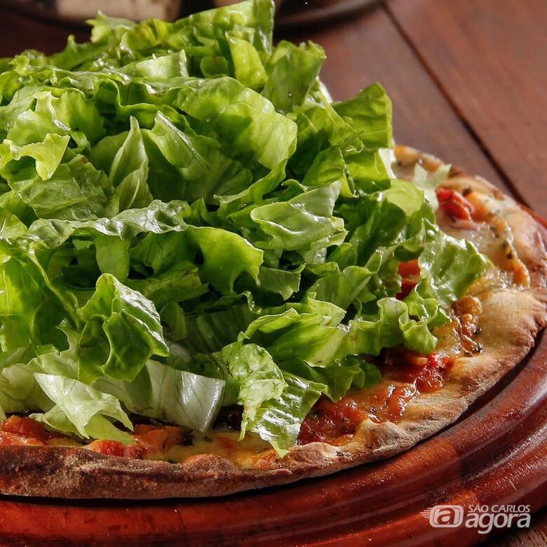 Pizza de alface teria sido criada em São Carlos  - Crédito: Reprodução 