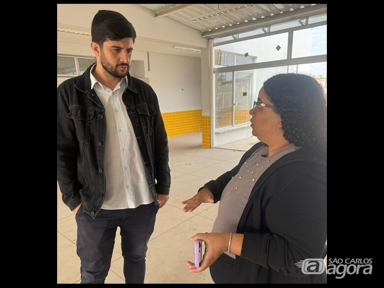 Bruno Zancheta realiza visita às obras da CEMEI Sílvio Padovan no bairro Ipê Mirim -