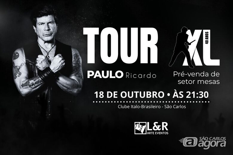 Paulo Ricardo celebra 40 anos de carreira com show em São Carlos -