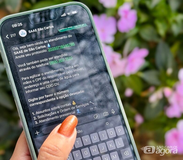 0800 do SAAE agora é também WhatsApp -
