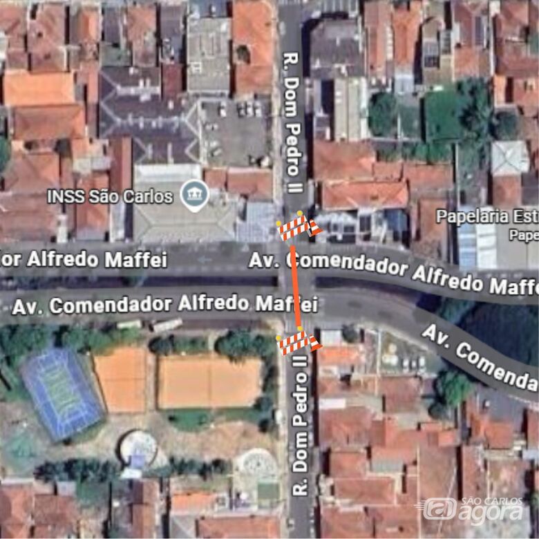 SAAE realiza manutenção na rede de esgoto e interdita trecho da Rua Dom Pedro II nesta quarta-feira - 