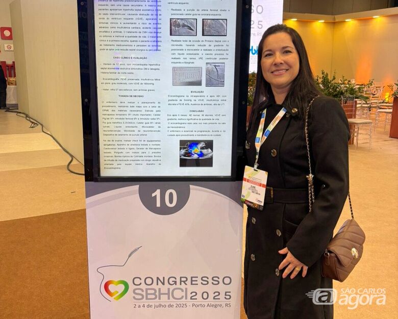 Coordenadora de enfermagem da Santa Casa apresenta trabalho sobre tratamento inovador em congresso nacional -