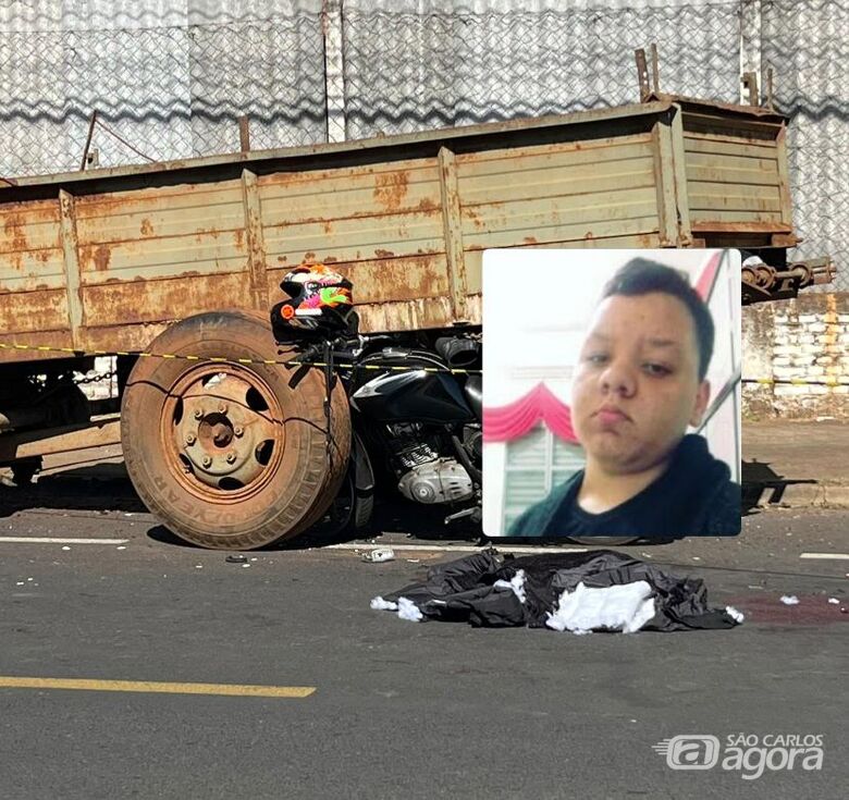 Motociclista de 19 anos morre após 'entrar' debaixo de carretinha na região - Crédito: Foto: Bruno Henrique/BH News Matão