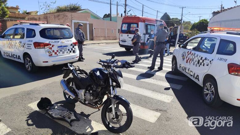 Motociclista fica ferido após colisão no Santa Felícia - Crédito: Maycon Maximino