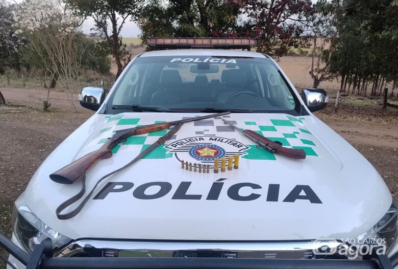 PMA prende homem por posse irregular de armas e ave silvestre - Crédito: Divulgação 