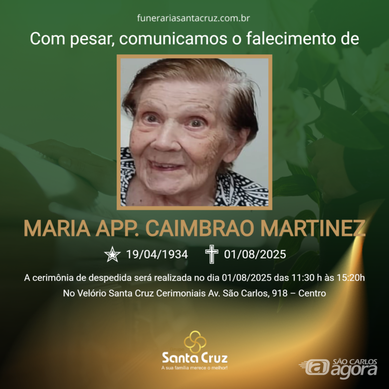 Grupo Santa Cruz informa notas de falecimento -