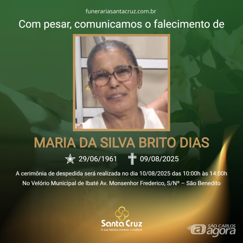 Grupo Santa Cruz informa notas de falecimento e convite de missa - 