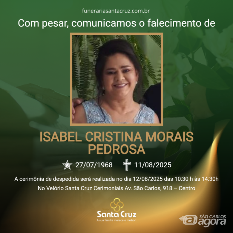 Grupo Santa Cruz informa nota de falecimento e convite de missa - 