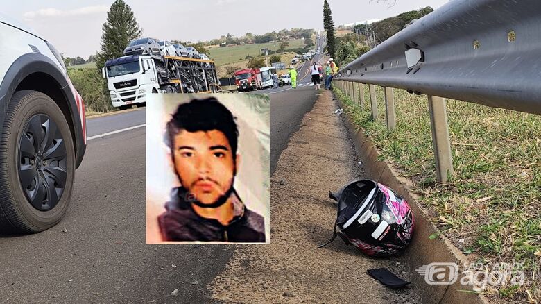 Local do acidente e Tiago no detalhe - Crédito: SCA