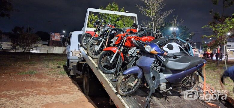 Sete motos são apreendidas durante operação escapamento em São Carlos - 