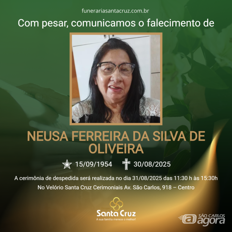 Grupo Santa Cruz informa notas de falecimento
-