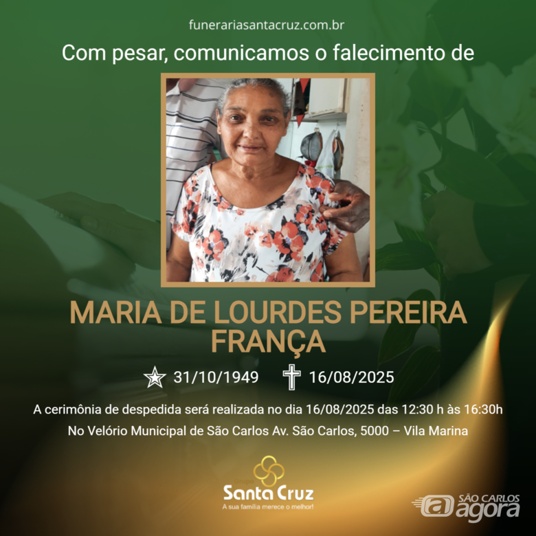 Grupo Santa Cruz informa nota de falecimento - 