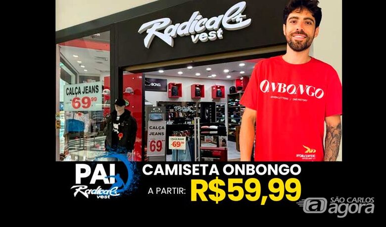 Radical Vest anuncia: presentes de Dia dos Pais: camisetas Onbongo a partir de R$59,99 - Crédito: divulgação