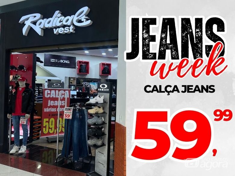 Radical Vest realiza promoção especial Jeans Week neste final de semana -