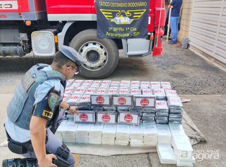 Droga apreendida em São Carlos - Crédito: divulgação 