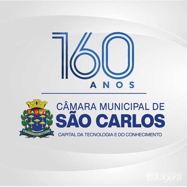 Câmara Municipal de São Carlos celebra 160 anos com logo comemorativo e homenagens -