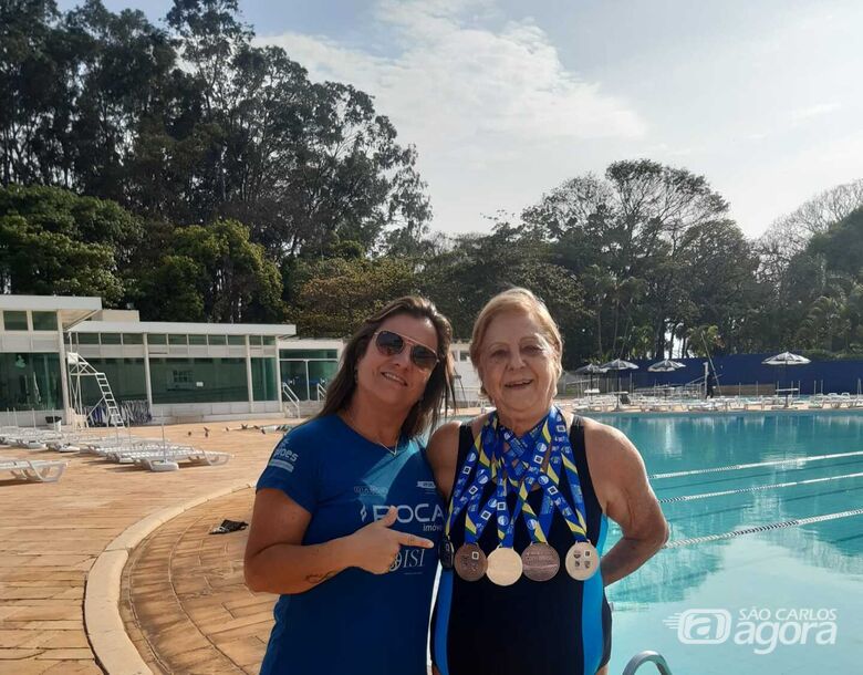 Elizabeth Greta Arens, a estrela das águas aos 85 anos - Crédito: divulgação