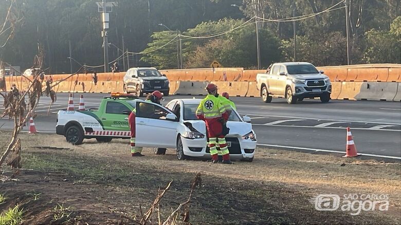 Engavetamento envolve quatro veículos na Washington Luís - Crédito: Lourival Izaque 