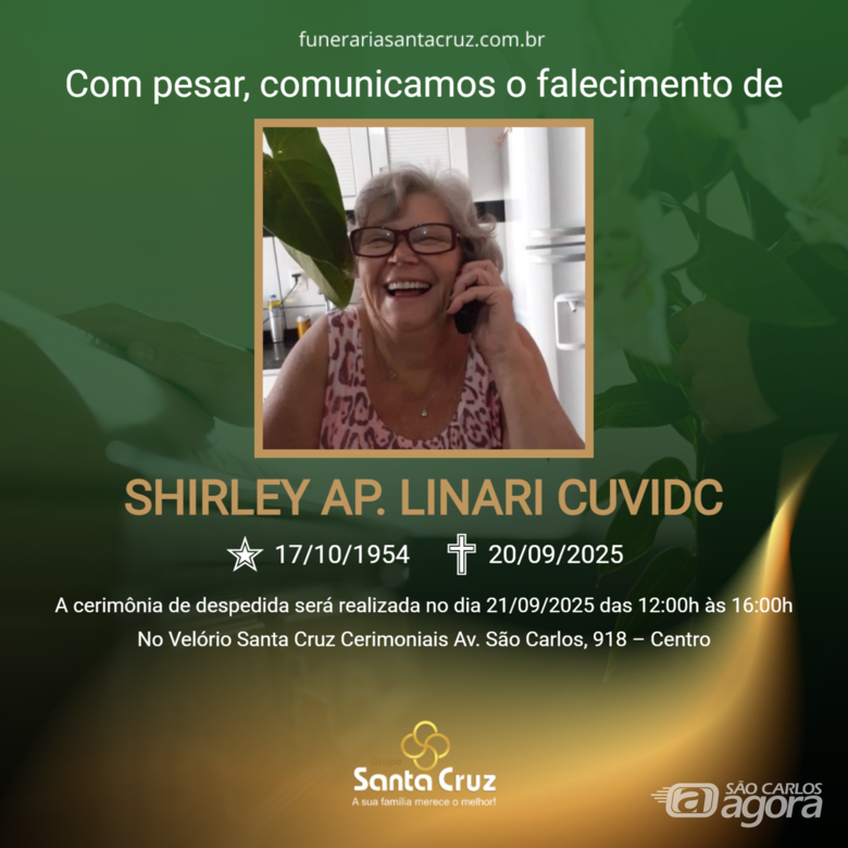 Grupo Santa Cruz informa nota de falecimento e convite de missa - 