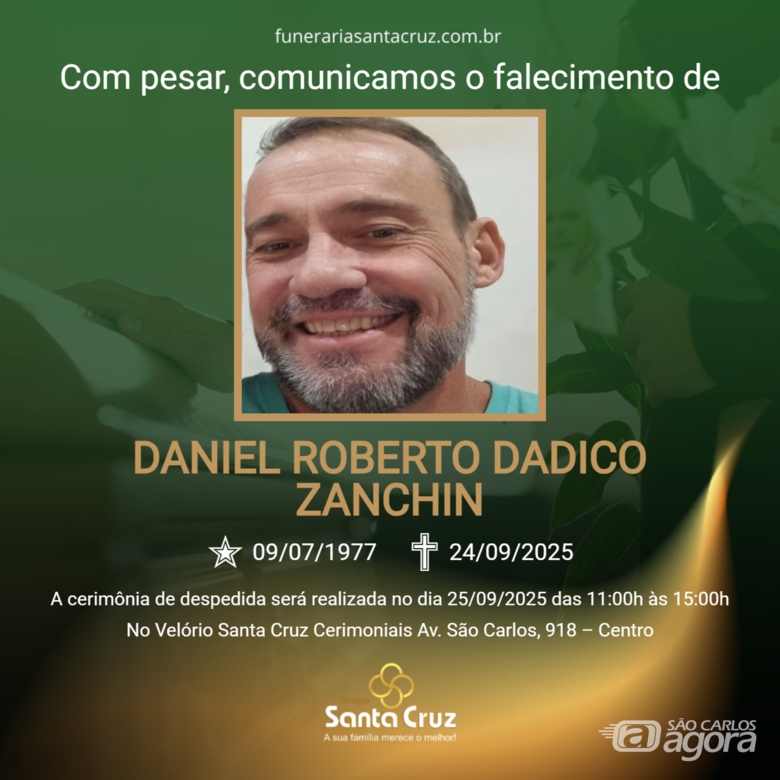 Grupo Santa Cruz informa notas de falecimento e convite de missa - 