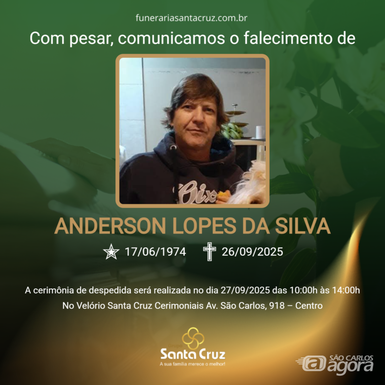 Grupo Santa Cruz informa notas de falecimento -