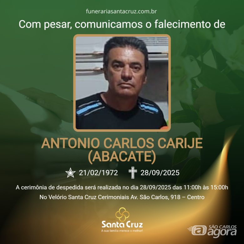 Grupo Santa Cruz informa notas de falecimento  - 