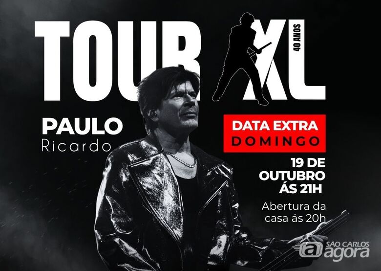 São Carlos entra na contagem regressiva para duas noites com Paulo Ricardo; garanta seu ingresso - Crédito: divulgação