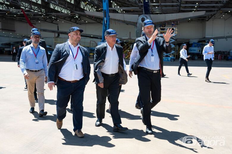 O vice-presidente Geraldo Alckmin na LATAM: "eu me sinto um são-carlense" - Crédito: divulgação