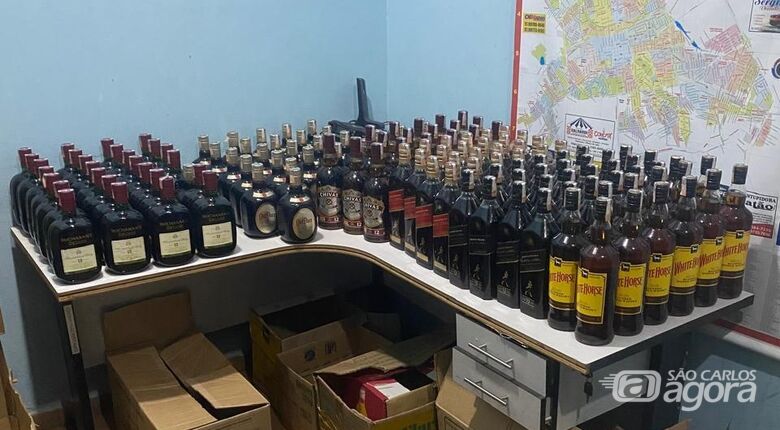 Bebidas falsificadas apreendidas - Crédito: SCA