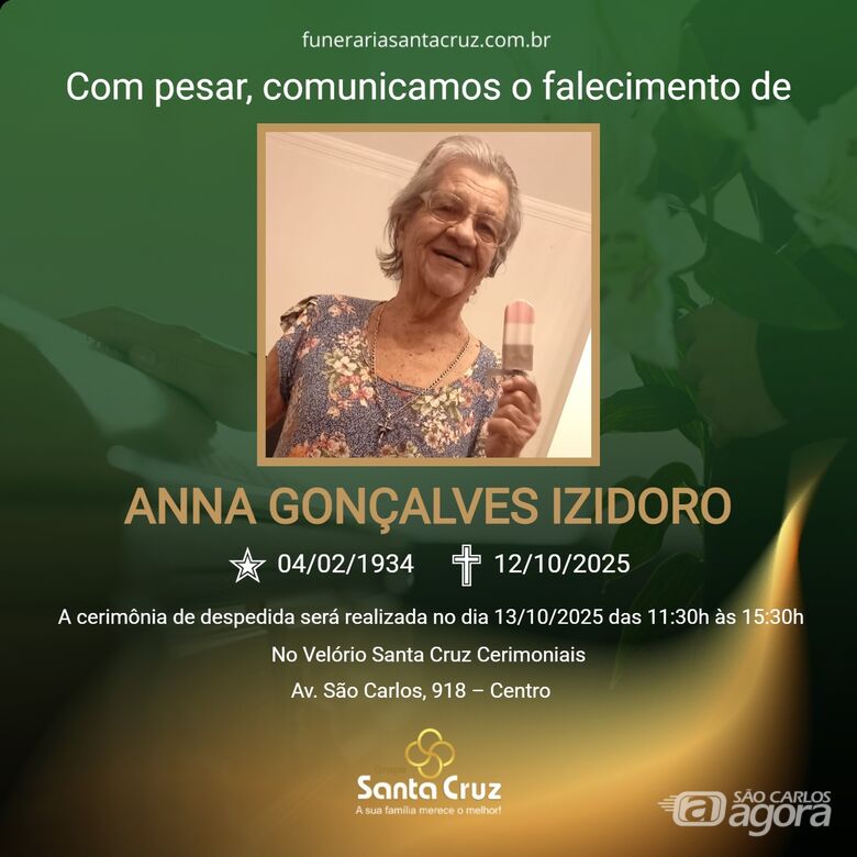 Grupo Santa Cruz informa nota de falecimento -