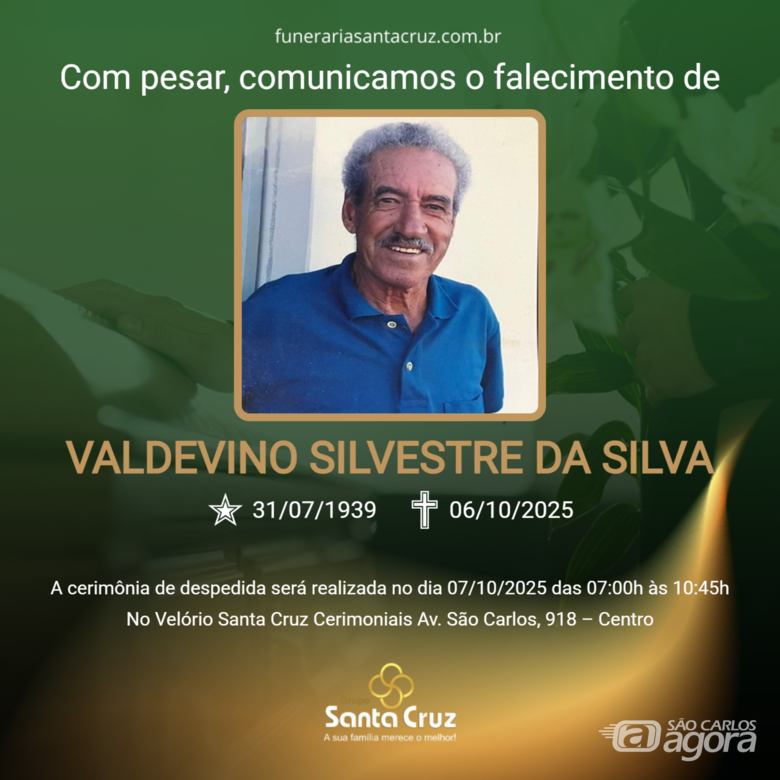 Grupo Santa Cruz informa notas de falecimento -