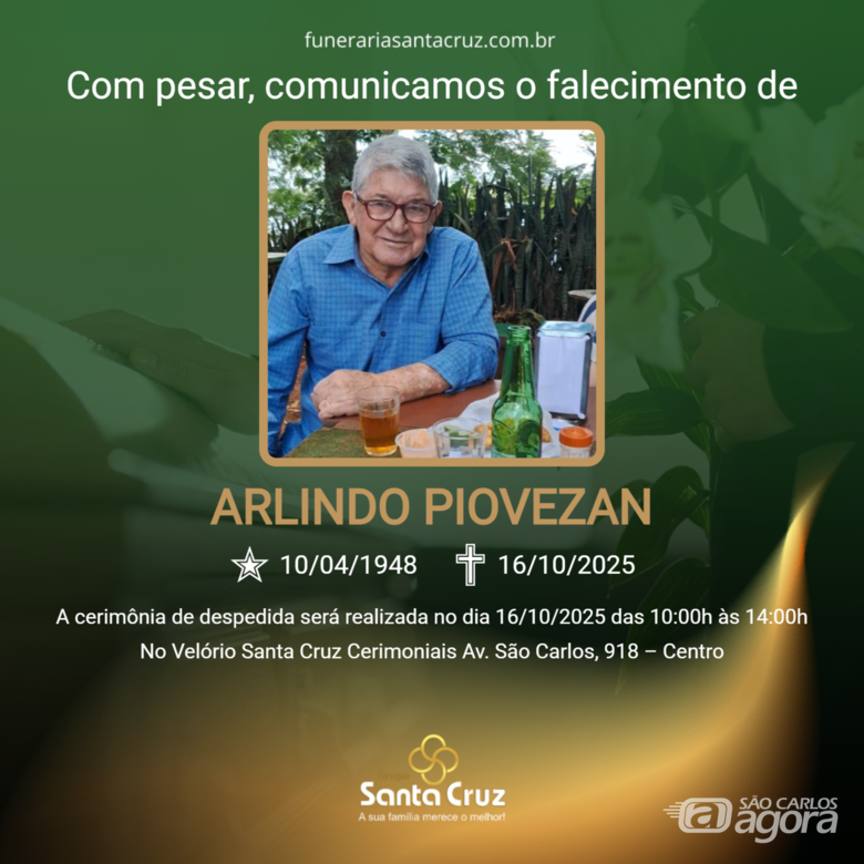 Grupo Santa Cruz informa nota de falecimento -