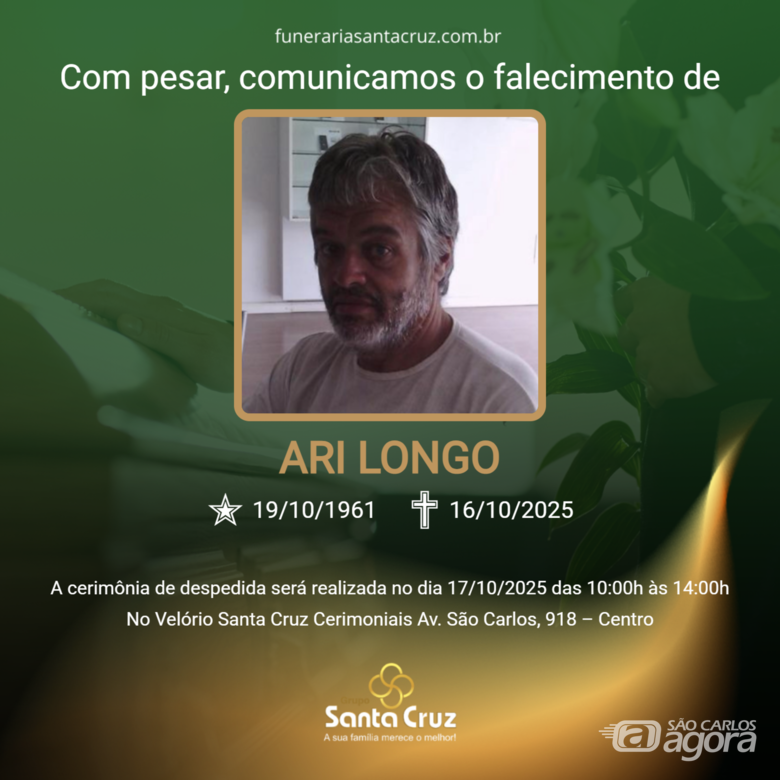 Grupo Santa Cruz informa notas de falecimento -